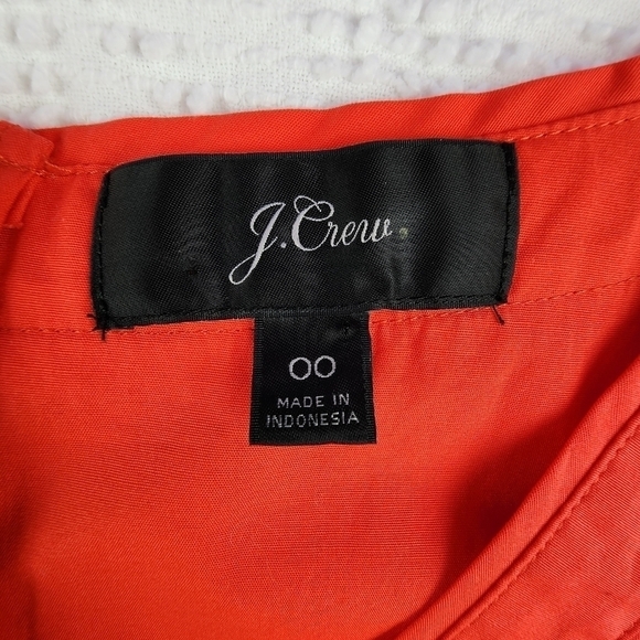 J. Crew Orange Crossover Midi Dress Size 00 - Picture 4 of 12